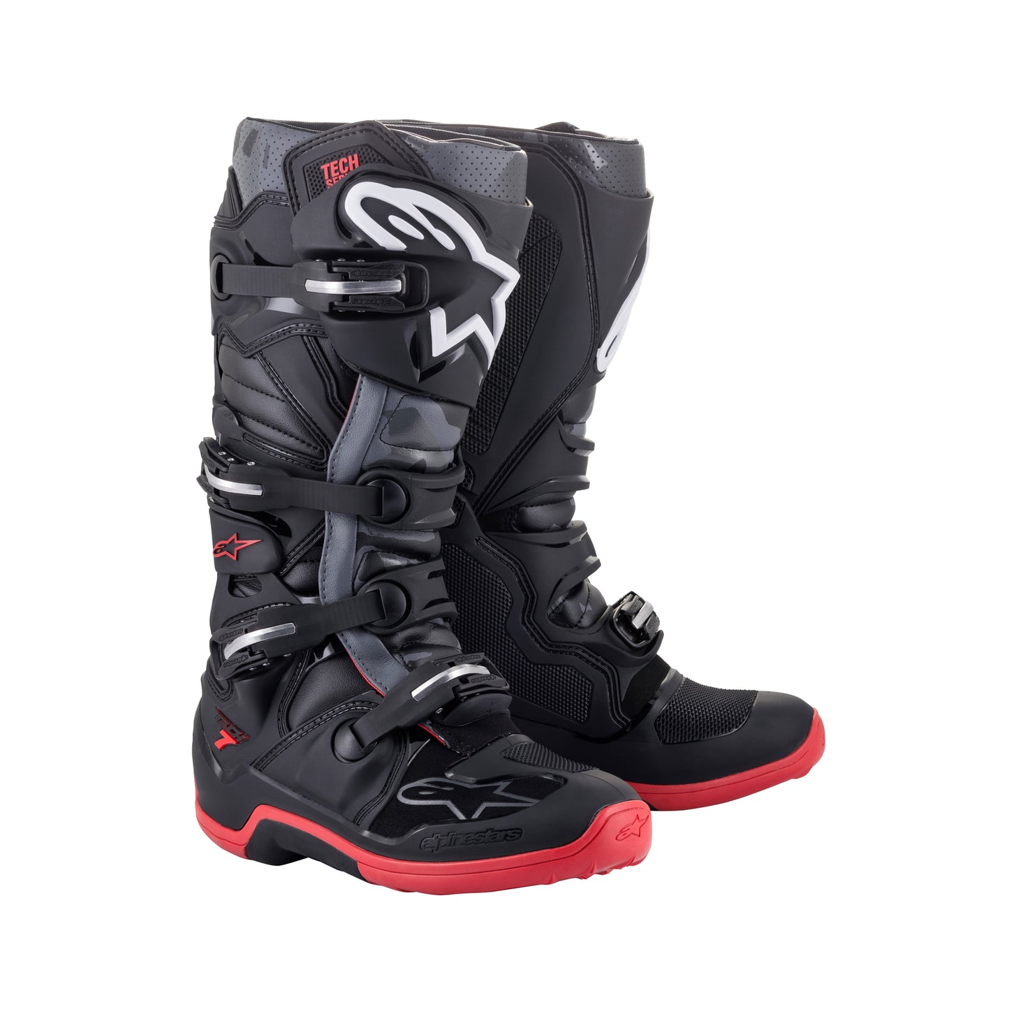 Alpinestars Tech 7 - Black Cool Gray Red Boots