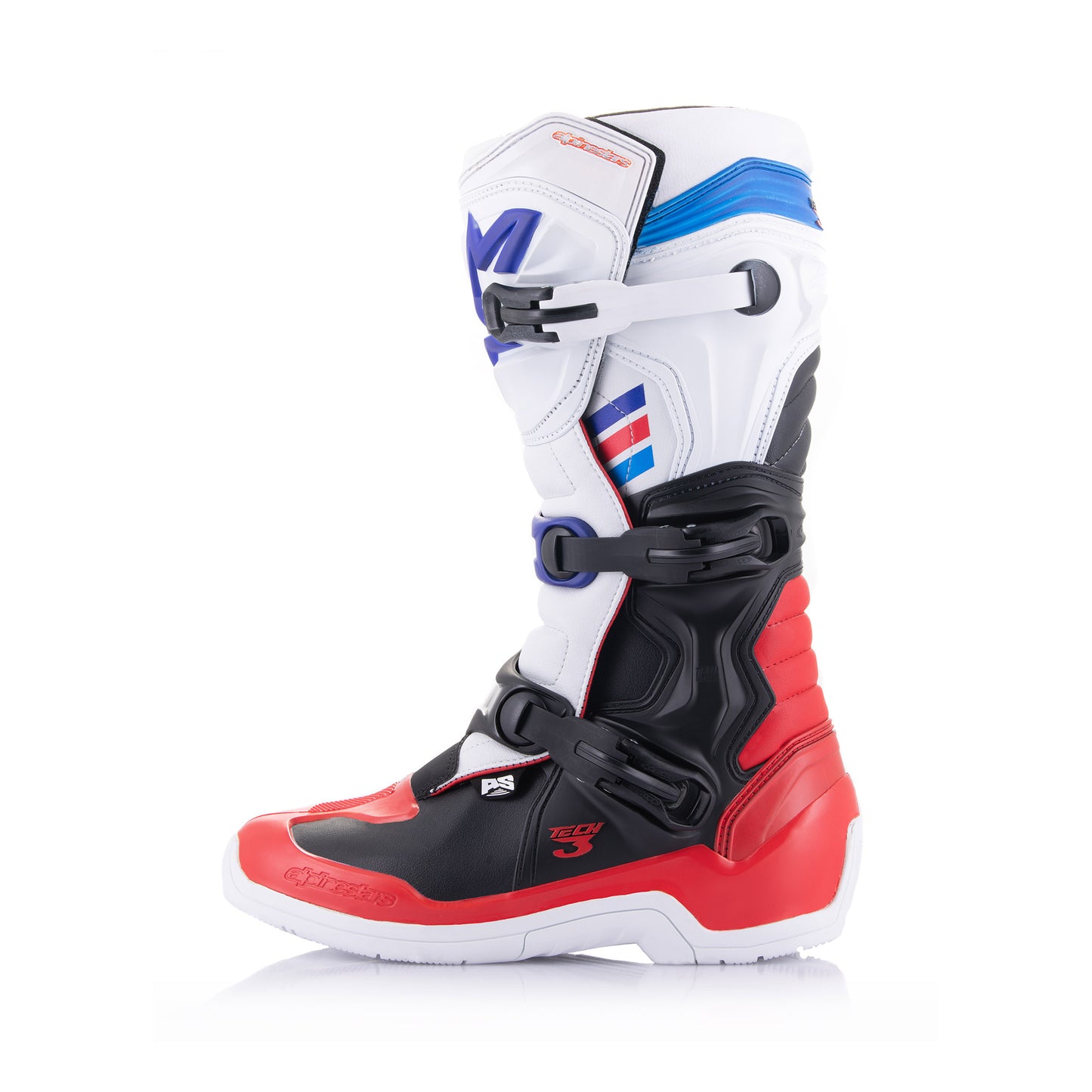 Alpinestars Tech 3 - White Bright Red Dark Blue Boots