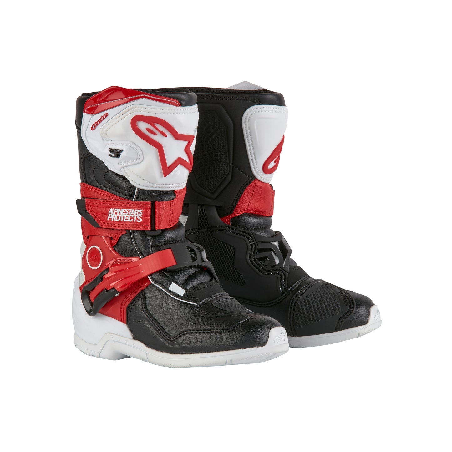 Alpinestars Tech 3S Kids - White Black Bright Red Boots