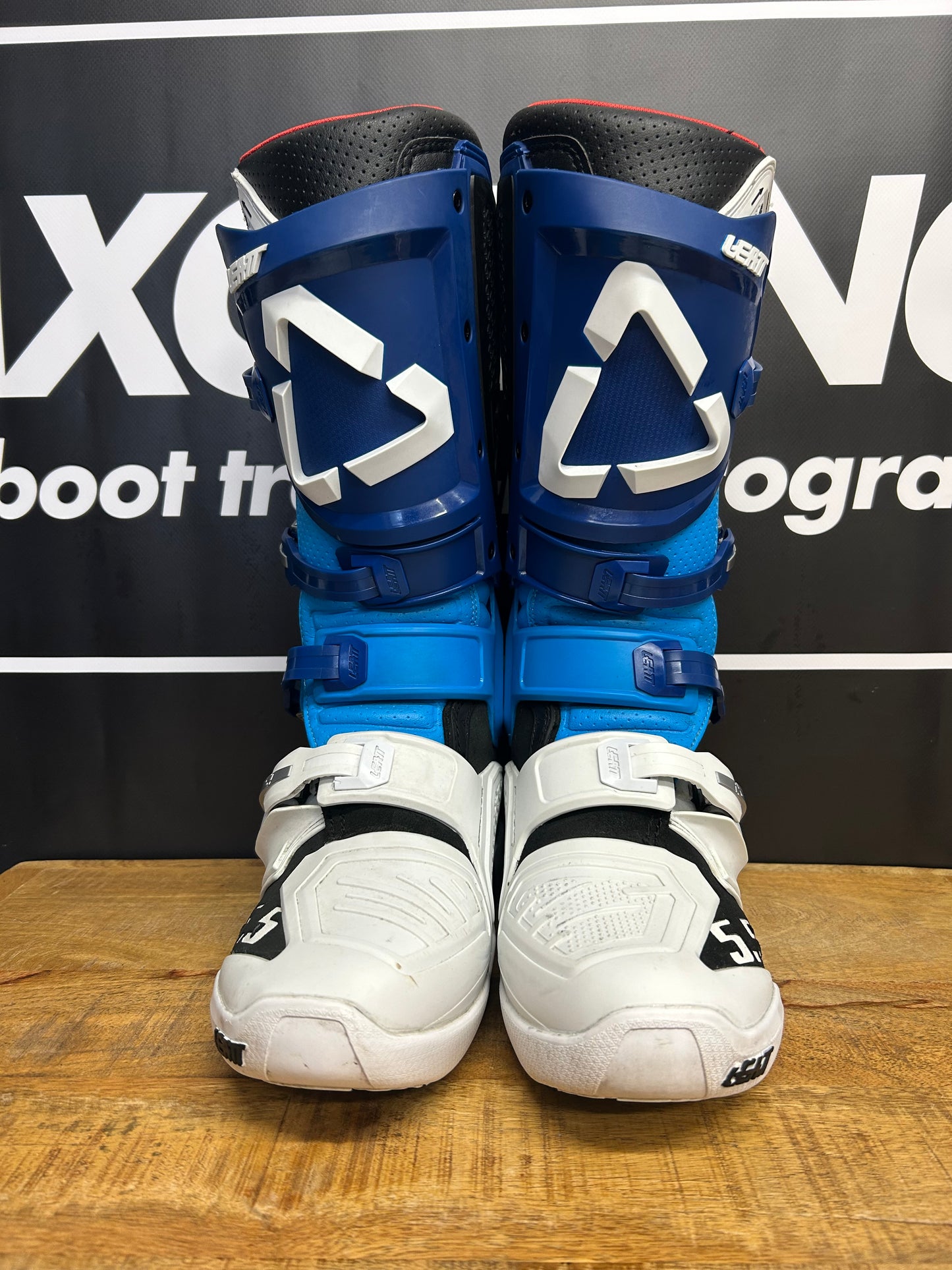 Leatt GPX 5.5 Flexlock Motocross Offroad Boots White Blue - Used - UK11