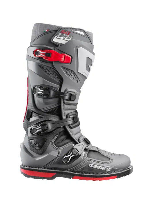Gaerne SG.22 Anthracite/Black/Red Motocross Boot