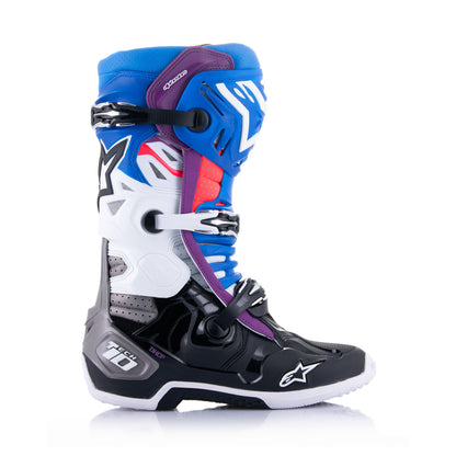Alpinestars Tech 10 Supervented - Black Enamel Blue Purple White Boots