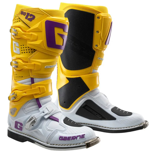 Gaerne SG12 LE White Gold Purple Motocross Boots
