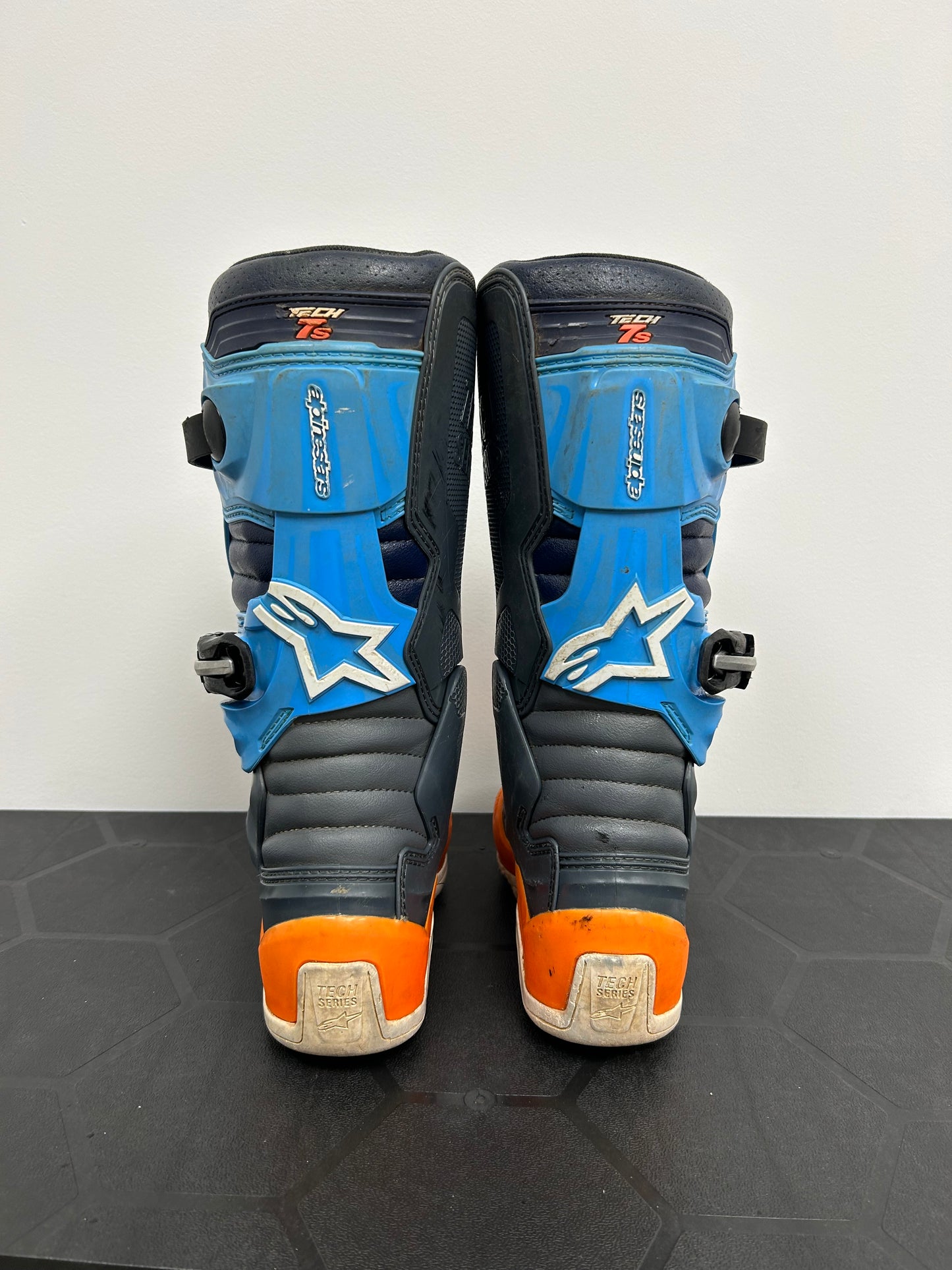 Alpinestars Tech 7s Youth Black/Blue/Orange US5/UK4