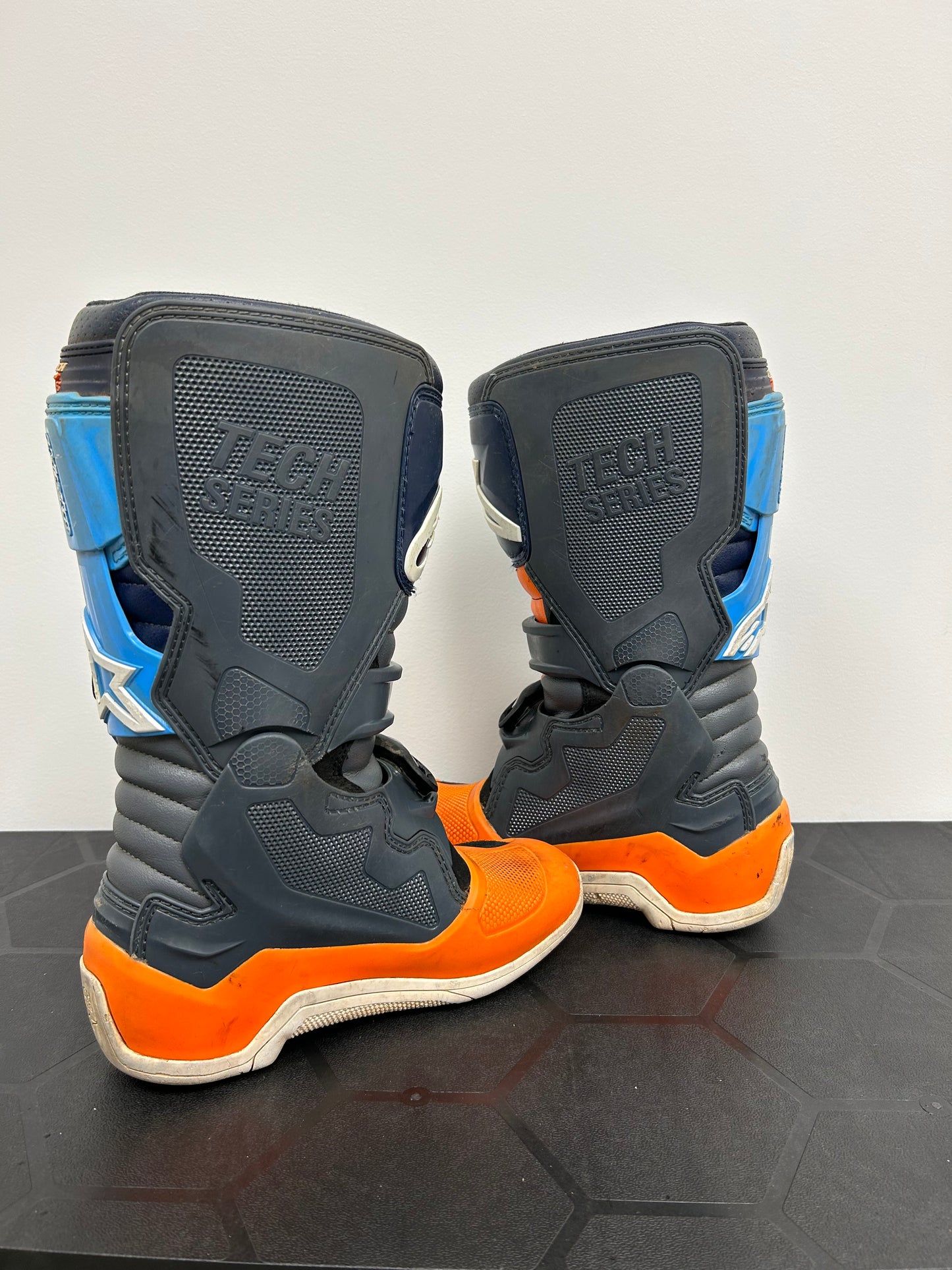 Alpinestars Tech 7s Youth Black/Blue/Orange US5/UK4
