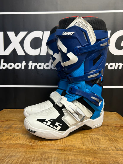 Leatt GPX 5.5 Flexlock Motocross Offroad Boots White Blue - Used - UK11
