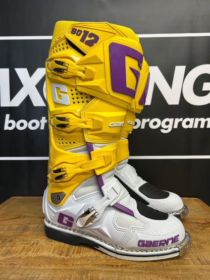 Gaerne SG12 LE White Gold Purple Motocross Boots - UK6 - New with Box