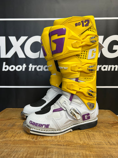Gaerne SG12 LE White Gold Purple Motocross Boots - UK6 - New with Box