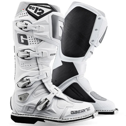 Gaerne SG12 White Grey Motocross Boots US13/UK12