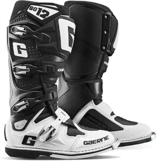 Gaerne SG12 Motocross Boots - White/Black - UK8/US9
