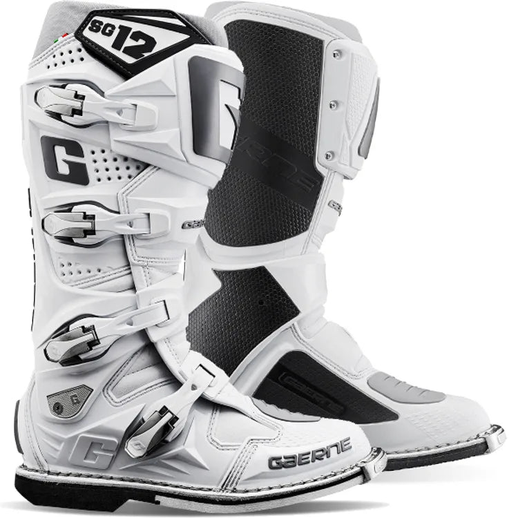 Gaerne SG12 White Grey Motocross Boots US13/UK12