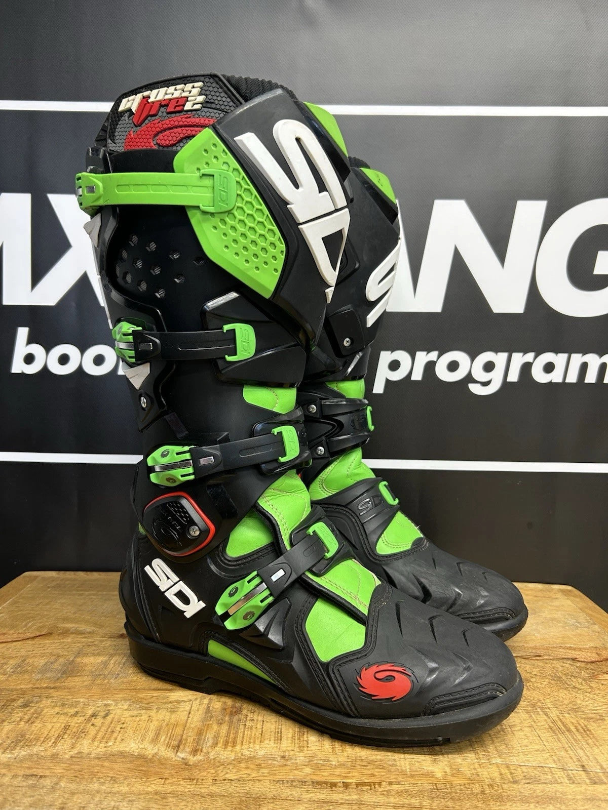 Sidi Crossfire 2 Motocross Boots - UK8 - Black Green - Used