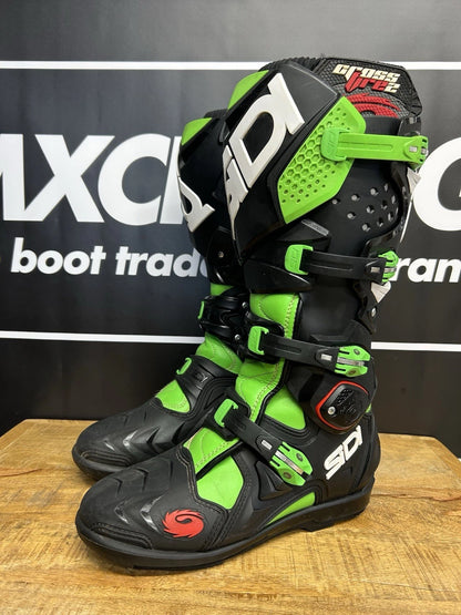 Sidi Crossfire 2 Motocross Boots - UK8 - Black Green - Used