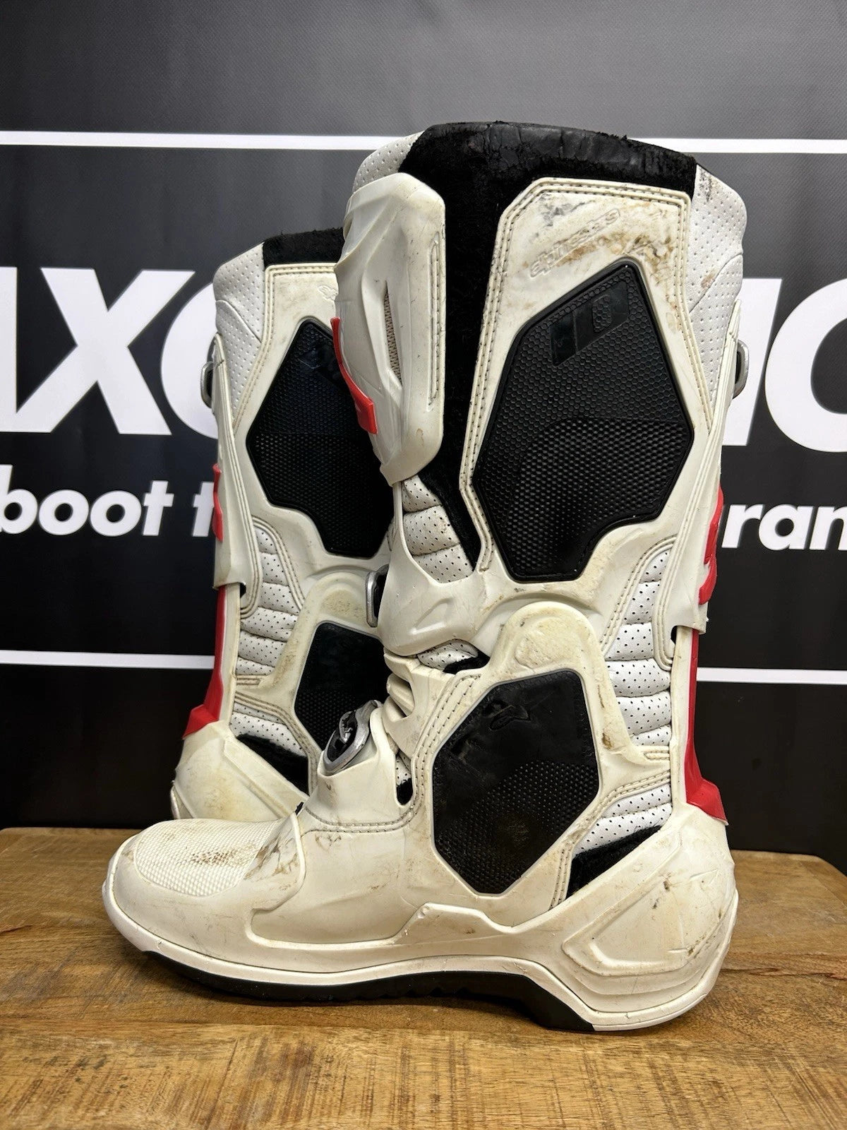 Alpinestars Tech 10 Supervented Motocross Boots - UK9 - Used - White/Red