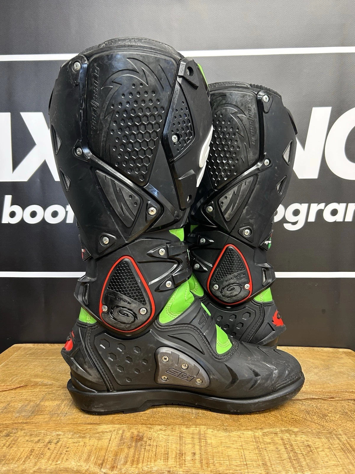 Sidi Crossfire 2 Motocross Boots - UK8 - Black Green - Used