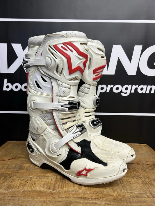 Alpinestars Tech 10 Supervented Motocross Boots - UK9 - Used - White/Red