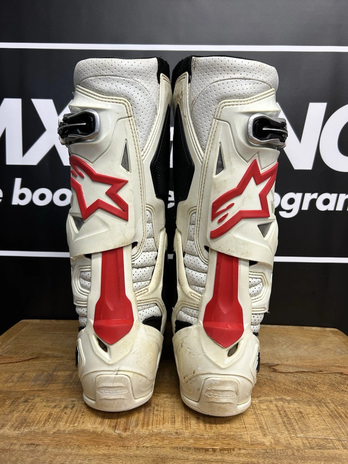 Alpinestars Tech 10 Supervented Motocross Boots - UK9 - Used - White/Red
