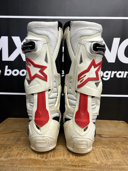 Alpinestars Tech 10 Supervented Motocross Boots - UK9 - Used - White/Red