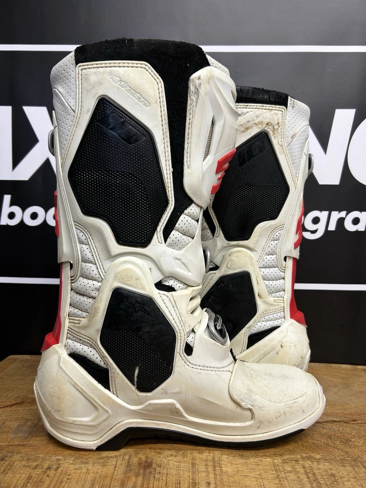Alpinestars Tech 10 Supervented Motocross Boots - UK9 - Used - White/Red